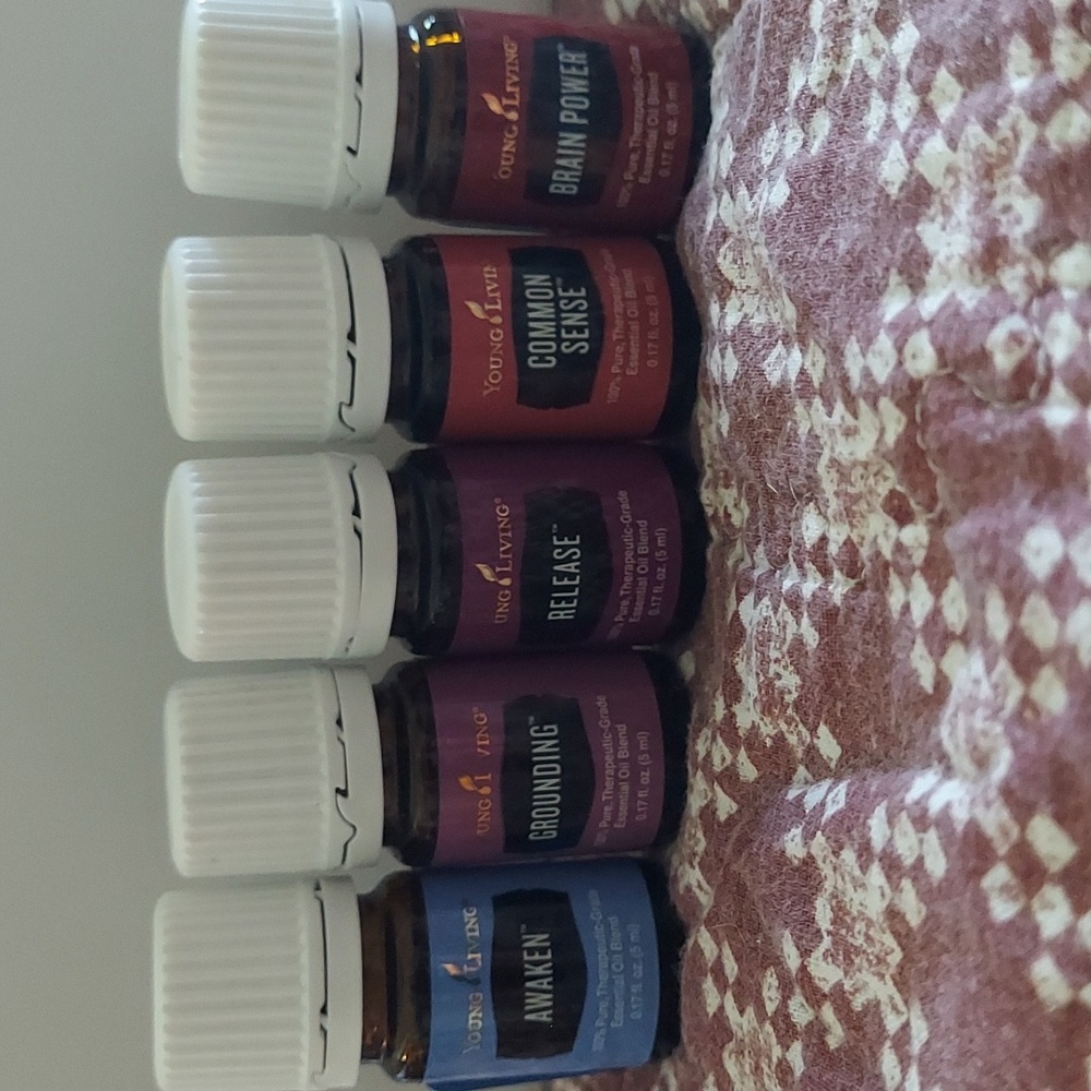 SOLD Young Living 5ml Lot Awaken, Grounding, Release, Common Sense, Brain Power